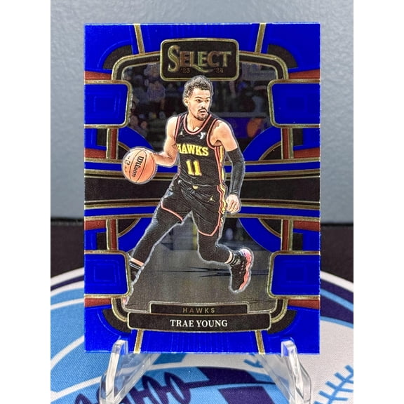 2023-24 Panini Select Trae Young #43 Blue (Retail Base) Atlanta Hawks NBA BASKETBALL Trading Card