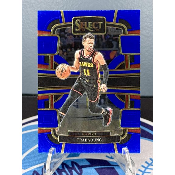 2023-24 Panini Select Trae Young #43 Blue (Retail Base) Atlanta Hawks NBA BASKETBALL Trading Card
