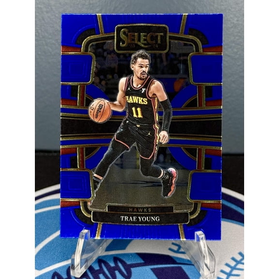 2023-24 Panini Select Trae Young #43 Blue (Retail Base) Atlanta Hawks NBA BASKETBALL Trading Card