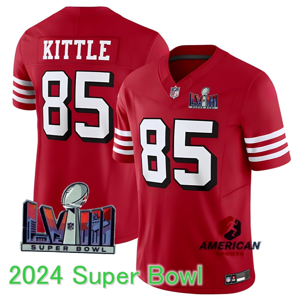 202324 Super Bowl LVIII Men Kittle White 2024 NFL Limited