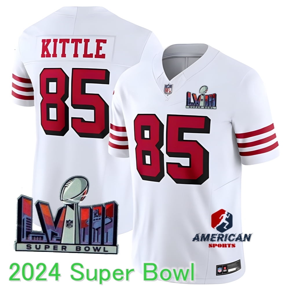 202324 Super Bowl LVIII Men Kittle White 2024 NFL Limited