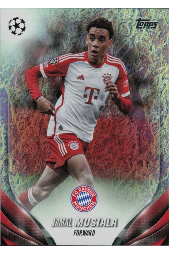 2023-24 TOPPS UEFA CLUB COMPETITIONS JADE EDITION FOIL #160 JAMAL MUSIALA FC BAYERN MUNCHEN