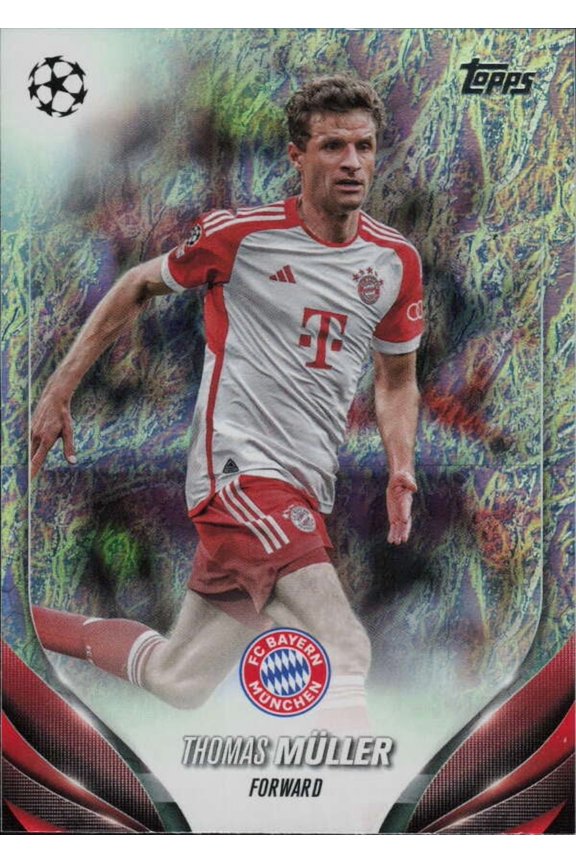 2023-24 TOPPS UEFA CLUB COMPETITIONS JADE EDITION FOIL #172 THOMAS MULLER FC BAYERN MUNCHEN