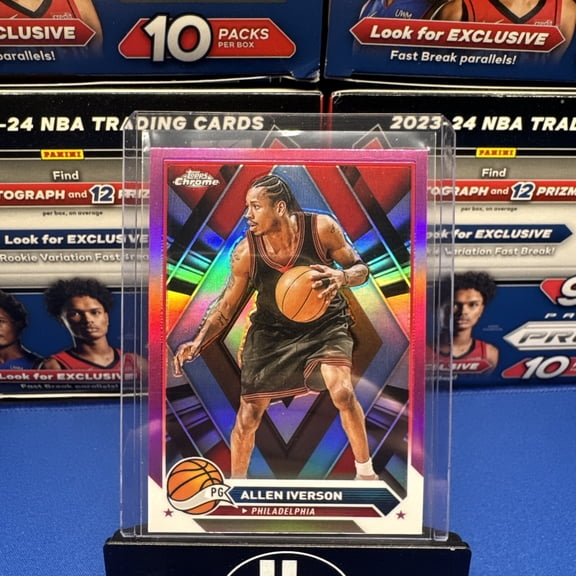 2023-24 Topps Chrome Allen Iverson #66 Pink Refractor Parallel/Variety Base Set