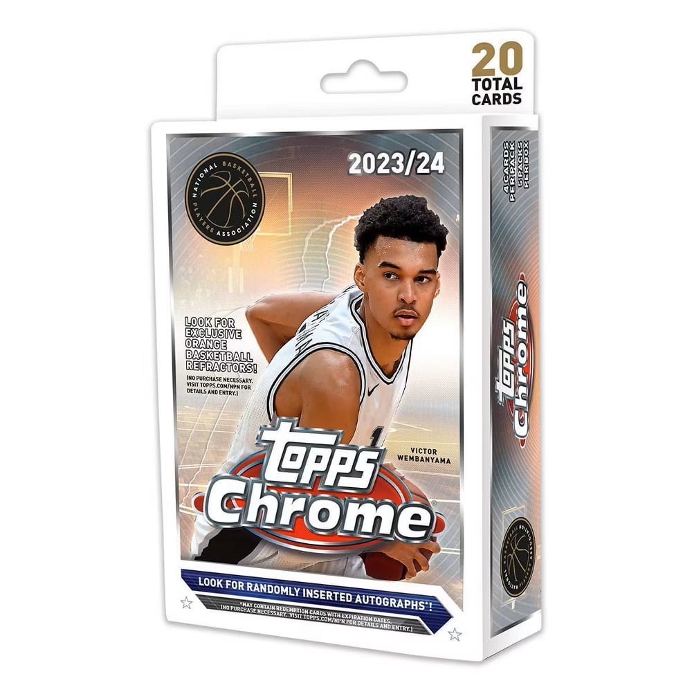 2023-24 Topps Chrome Basketball Trading Cards Hanger Pack 2023-24 Topps Chrome Basketball Trading Cards Hanger Pack