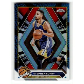 2023-24 Topps Chrome Blue Basketball Refractor #30 Stephen Curry Golden State Warriors NBA Basketball Trading Card