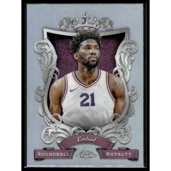 2023-24 Topps Chrome Joel Embiid #RR-9 Roundball Royalty Philadelphia 76ers NBA BASKETBALL Trading Card