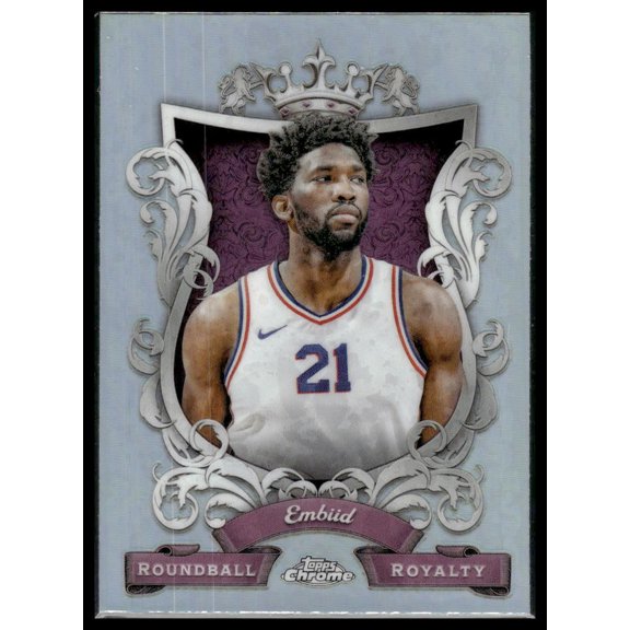 2023-24 Topps Chrome Joel Embiid #RR-9 Roundball Royalty Philadelphia 76ers NBA BASKETBALL Trading Card