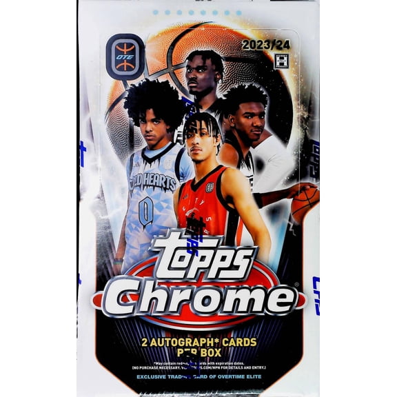2023-24 Topps Chrome Overtime Elite OTE Basketball Factory Sealed Hobby Box 2 Auto