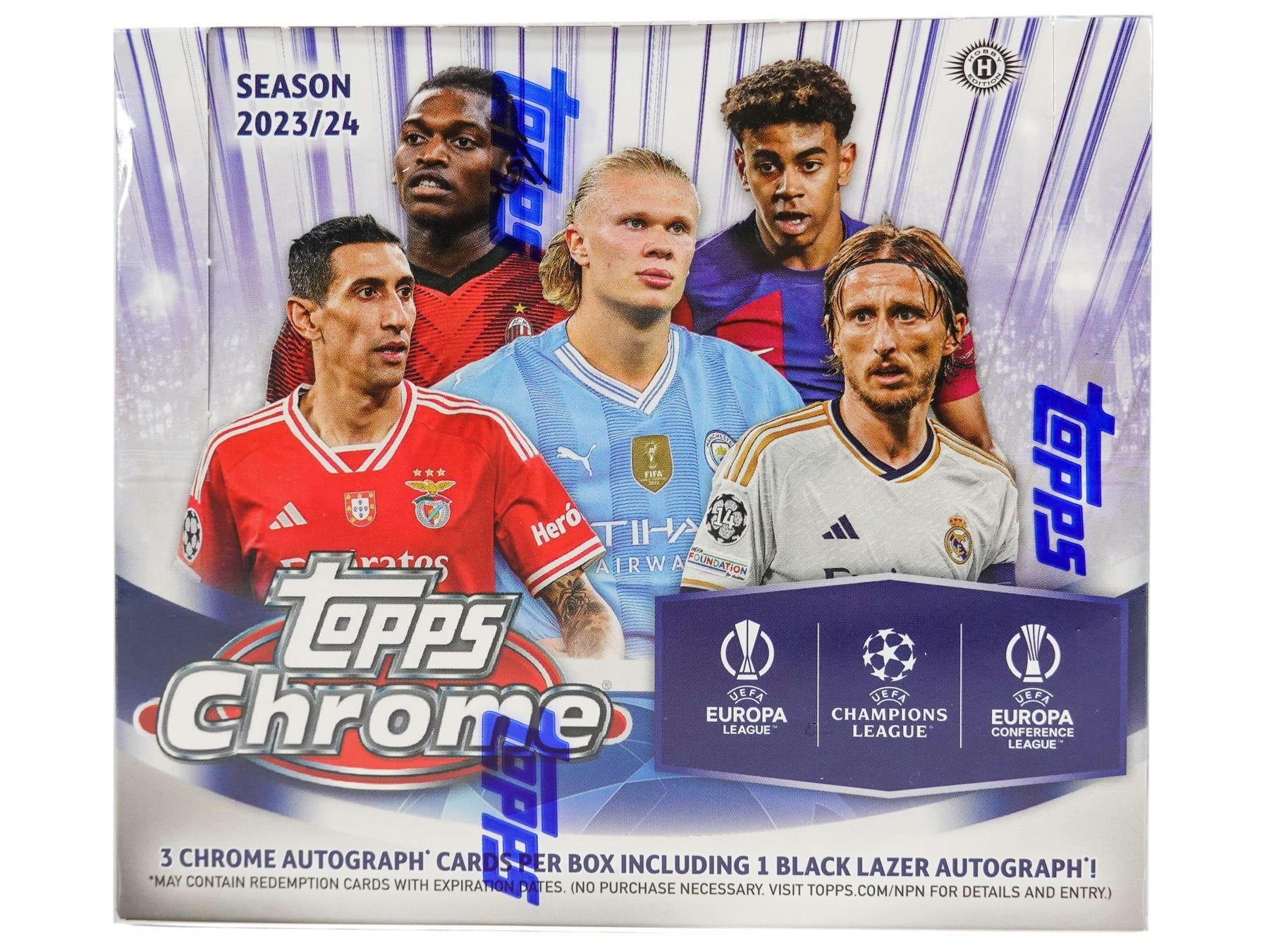 2023/24 Topps Chrome UEFA Club Competitions Soccer Hobby Jumbo Box 