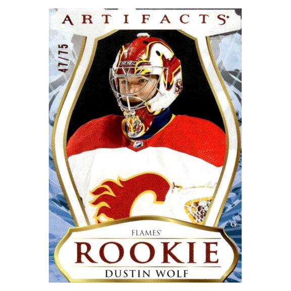 2023-24 Upper Deck Artifacts Dustin Wolf #182 AutumnRc Sn Rookie