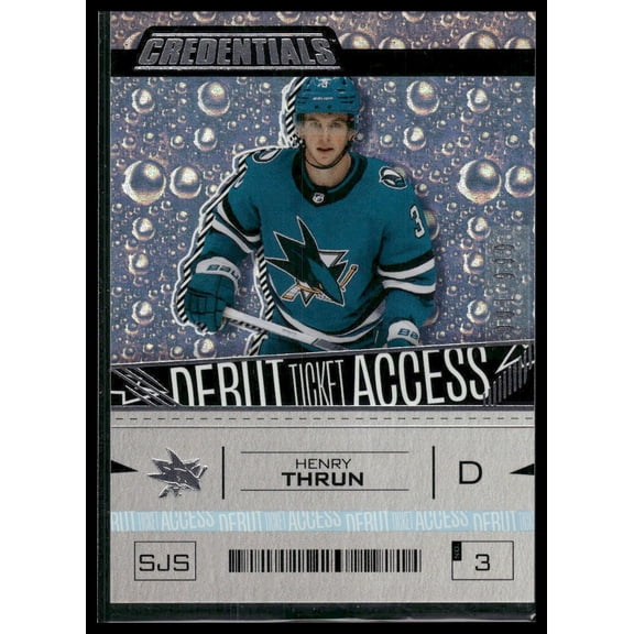 2023-24 Upper Deck Credentials Henry Thrun #106 Debut Ticket Access /999