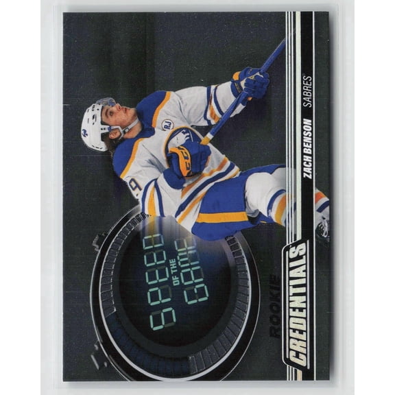 2023-24 Upper Deck Credentials Speed of the Game Zach Benson Buffalo Sabres Rookie Trading Card SGR5