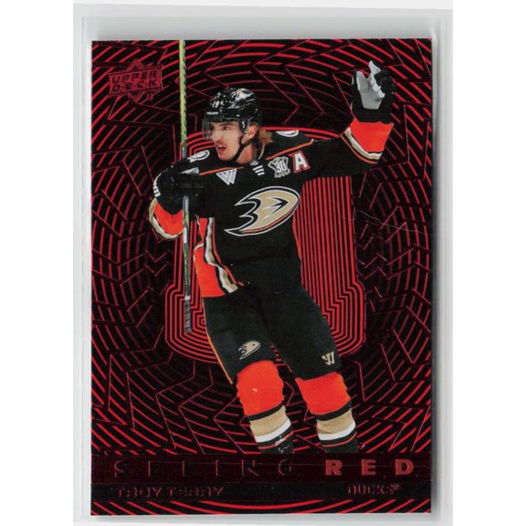 2023-24 Upper Deck Extended Series Seeing Red Troy Terry SR-86 Anaheim Ducks Hockey Card