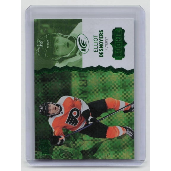 2023-24 Upper Deck Ice Hockey Elliot Desnoyers Philadelphia Flyers #147 Green Ice Hockey Card