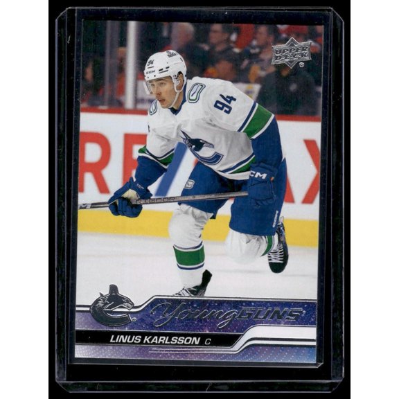 2023-24 Upper Deck Linus Karlsson #718 RC Hockey Card Vancouver Canucks Near Mint
