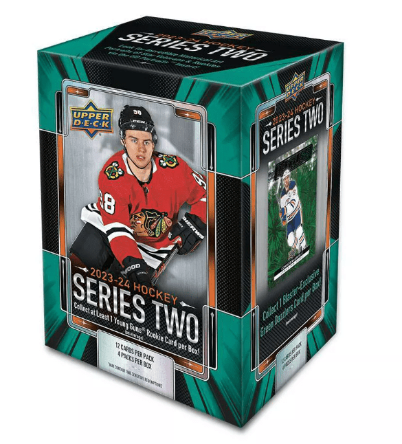 2023-24 Upper Deck NHL Series Two Hockey Trading Card Blaster Box (Possible Connor Bedard Young Guns)