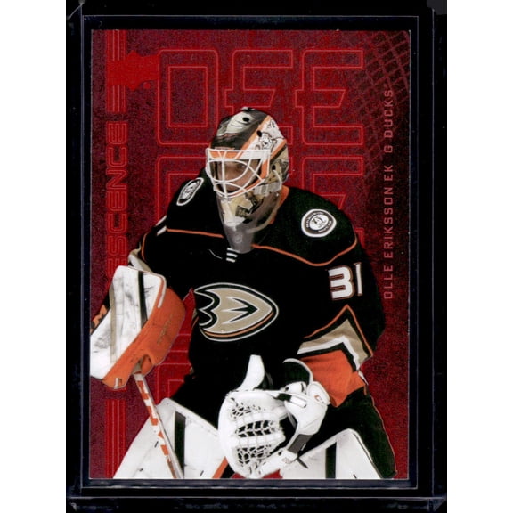 2023-24 Upper Deck Olle Eriksson Ek Anaheim Ducks #F-15 Fluorescence Red Hockey Card