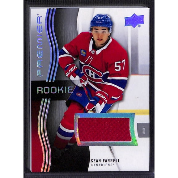 2023-24 Upper Deck Premier Hockey Jersey Rookie Sean Farrell #131 Montreal Canadiens Very Good