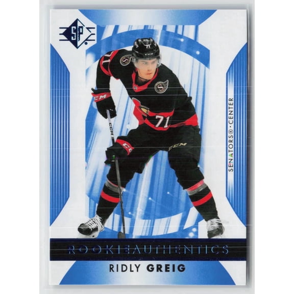 2023-24 Upper Deck SP Rookie Authentics Ridly Greig Ottawa Senators #106 Hockey Card