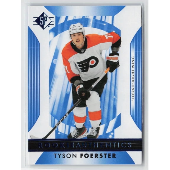2023-24 Upper Deck SP Rookie Authentics Tyson Foerster #104 Philadelphia Flyers Hockey Card