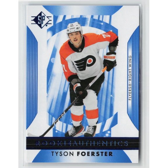 2023-24 Upper Deck SP Rookie Authentics Tyson Foerster #104 Philadelphia Flyers Hockey Card