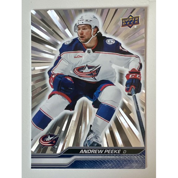 2023-24 Upper Deck Series 1 Hockey Andrew Peeke Silver Outburst