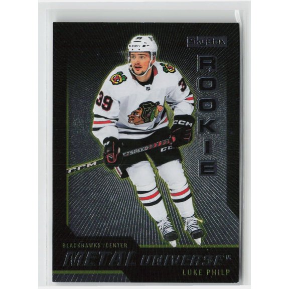 2023-24 Upper Deck SkyBox Metal Universe R-9 Luke Philp Chicago Blackhawks Hockey Card Excellent