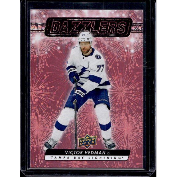 2023-24 Upper Deck Dazzlers Pink Victor Hedman #DZ-129 Tampa Bay Lightning Hockey Card
