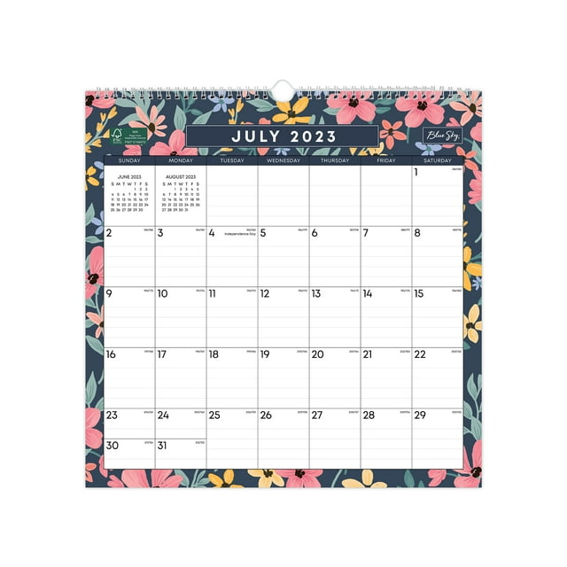 202324 Wall Calendar, 12x12, Blue Sky, Zalli