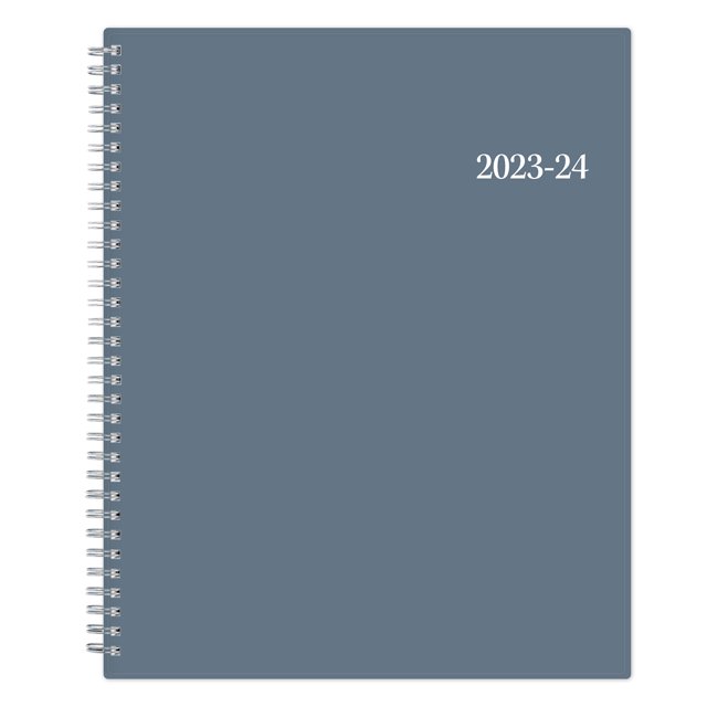 202324 Weekly Monthly Planner, 8.5x11, Blue Sky, Steel Blue
