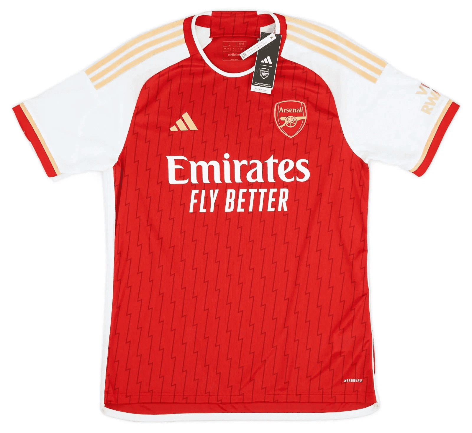 Adidas Official Home Arsenal Jersey 2023/2024 -Red-Gold | M