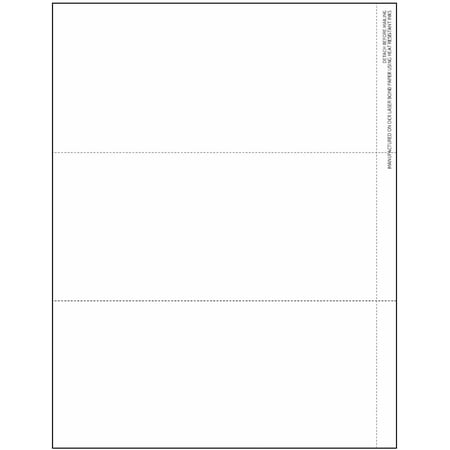 2023 3 UP Laser W-2 Forms, Employee Copy, Horizontal Format 100 Blank on Both Sides Sheets