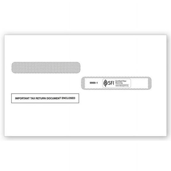 2023 4-Up Box Laser W-2 Double-Window Envelope