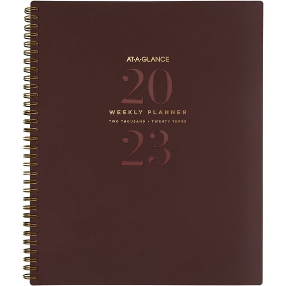 2023 AT-A-GLANCE Signature Lite 8.5" x 11" Weekly/Monthly Planner Maroon (AAGYP905L50)