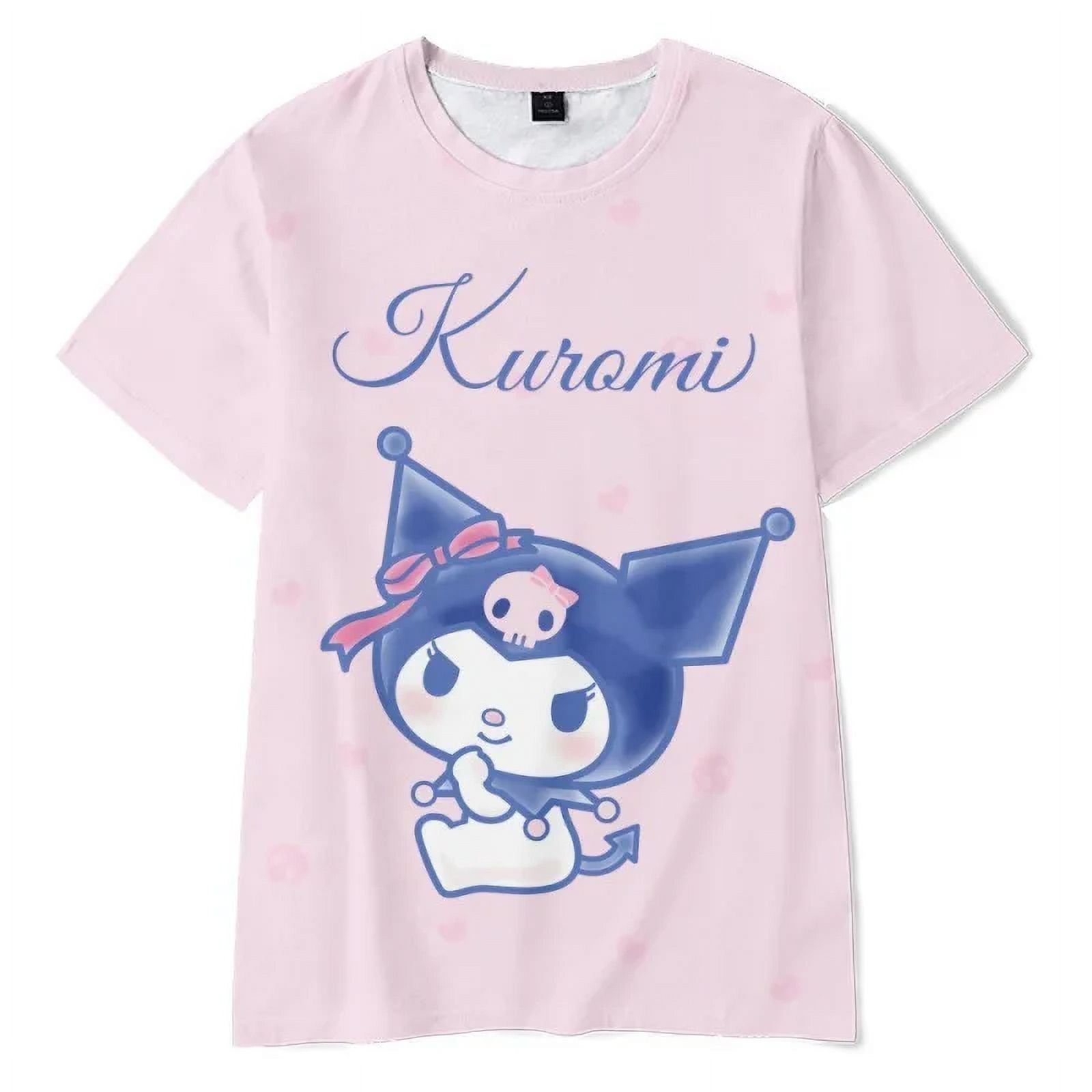 2023 Anime Cartoon Summer Kuromi T-Shirt My Melody Hello Kitty 3D Print ...