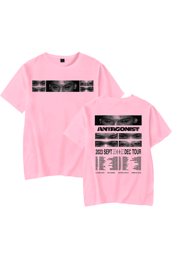 2023 Antagonist Tour Tee Ken Carson Merch T shirt Men Women Rapper Short Sleeve