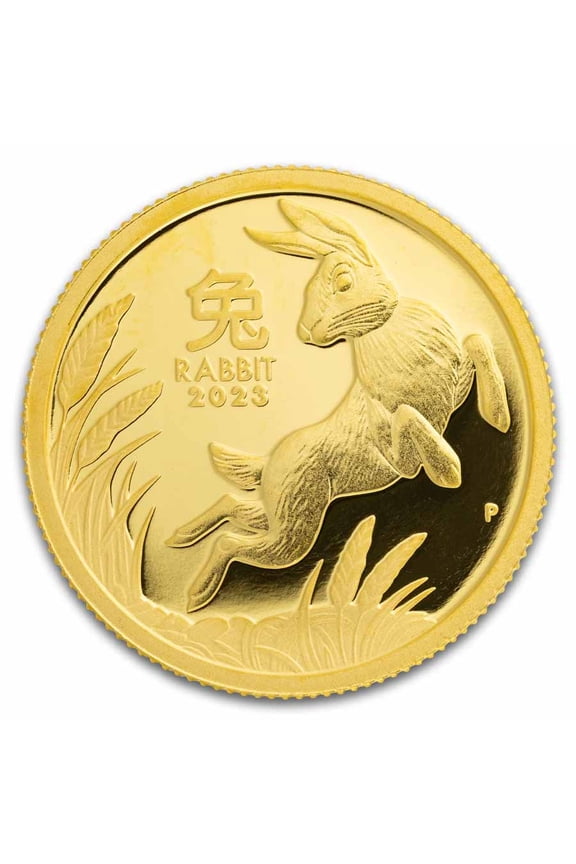 2023 Australia 1/10 oz Gold Lunar Rabbit Proof (Coin Only)