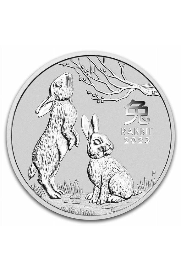 2023 Australia 1 kilo Silver Lunar Rabbit BU (Series III)