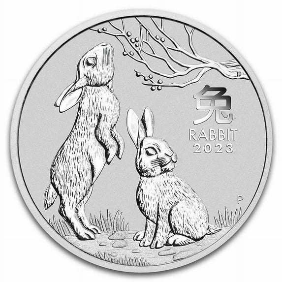 2023 Australia 1 kilo Silver Lunar Rabbit BU (Series III)