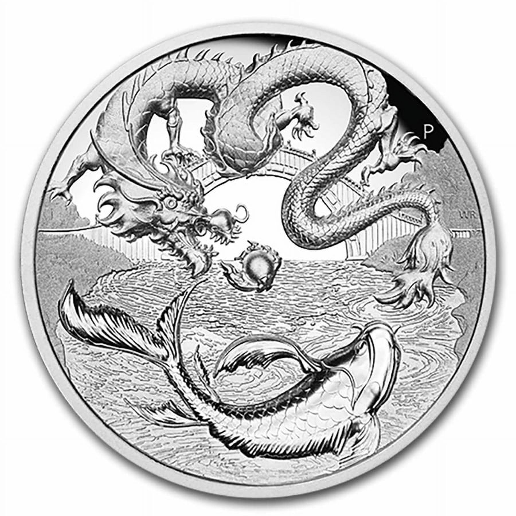 2023 Australia 2 oz Silver Proof High Relief Dragon & Koi