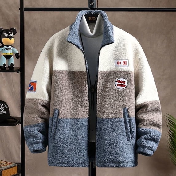 2023 Autumn/Winter New Fashion Trend Thickened Warm Lamb Wool Coat Men‘s Casual Loose Comfortable High Quality Plus-Size Jacket