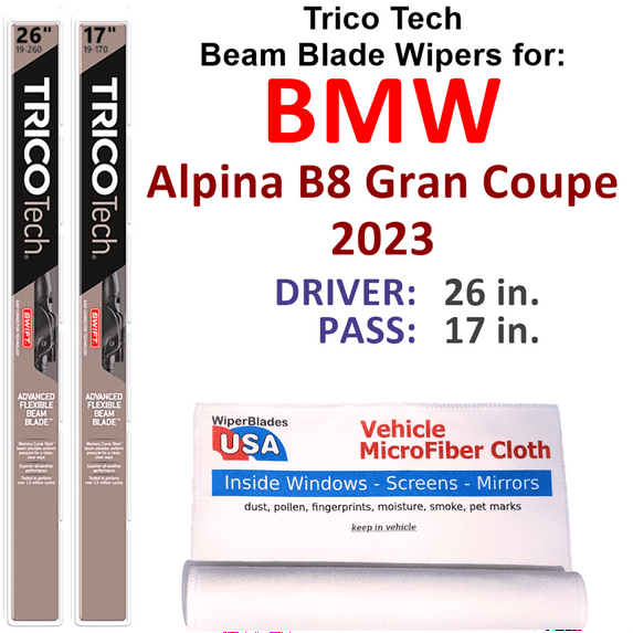 2023 BMW Alpina B8 Gran Coupe Beam Blade Wipers (Set of 2)