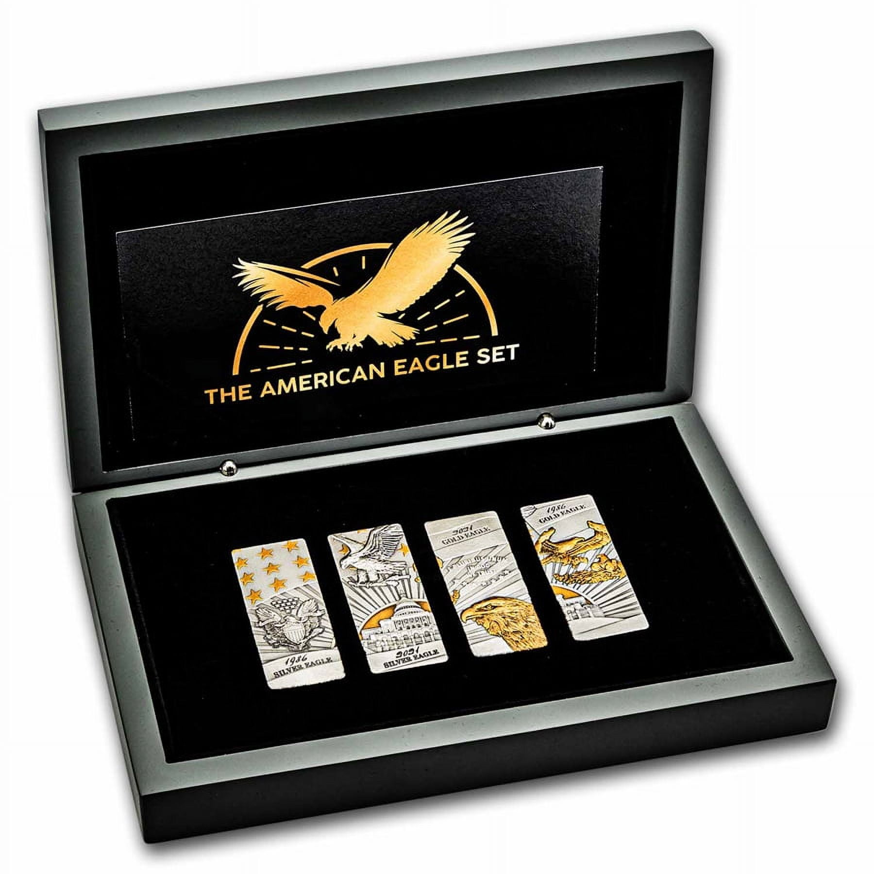 2023 Barbados 4 oz Silver American Eagle 4-Coin Antique Set