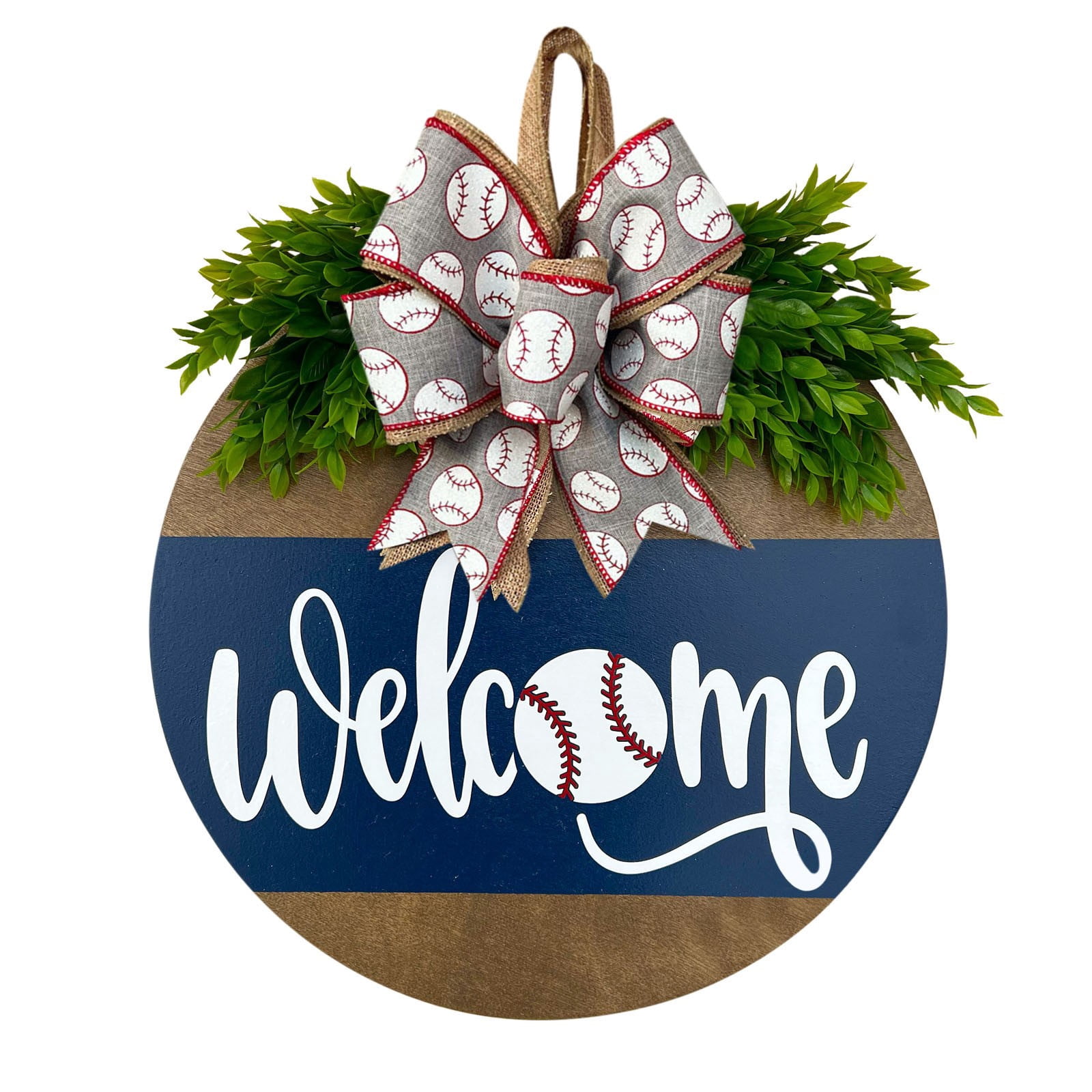 2023 Baseball Sign Front Door Decorations Baseball Gift Door Sign