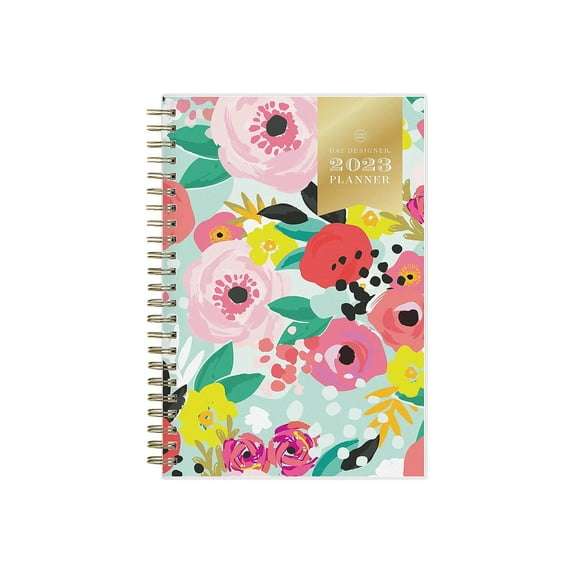 2023 Blue Sky Day Designer Secret Garden Mint 5" x 8" Weekly & Monthly Planner Multicolor (140103-23