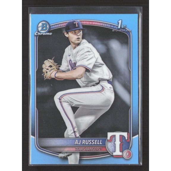 2023 Bowman Chrome AJ Russell #BDC-51 Sky Blue /3 1st Bowman