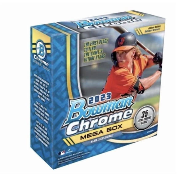 2023 Bowman Chrome MLB Baseball Factory Sealed Mega Box 7 Packs!