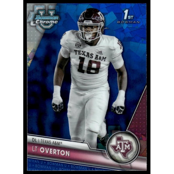 2023 Bowman Chrome University LT Overton #139 Blue Refractor