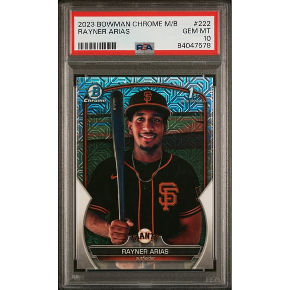 2023 Bowman Mega Box Chrome Rayner Arias PSA 10 GEM MINT San Francisco Giants